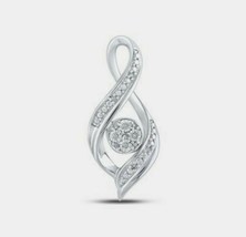 Sterling Silver Round Diamond Fashion Pendant .03 ctw - £112.27 GBP