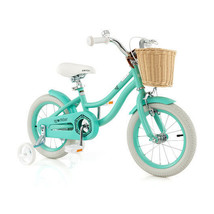 14&quot; Kid&#39;s Bike with Training Wheels and Adjustable Handlebar Seat-Green ... - £124.12 GBP