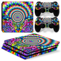 For PS4 PRO Console &amp; 2 Controllers Neon Portal Decal Vinyl Cover Skin - £11.92 GBP