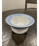 Pam Snyder Art Pottery Bowl Pierced Blue White West Virginia Signed - $736.51 MXN