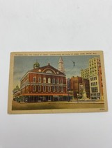 Vintage Postcard Faneuil Hall “Cradle Of Liberty” Boston Massachusetts 1943 - $4.00