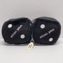 Elton John Fuzzy Dice Black &amp; White - New With Tag 4&quot; Hard To Find!  - $79.78