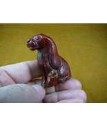 (Y-DOG-CS-706) COCKER SPANIEL dog RED gemstone gem stone carving LOVE SH... - £13.96 GBP