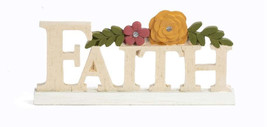 Faith Plaque With Flowers - £7.86 GBP