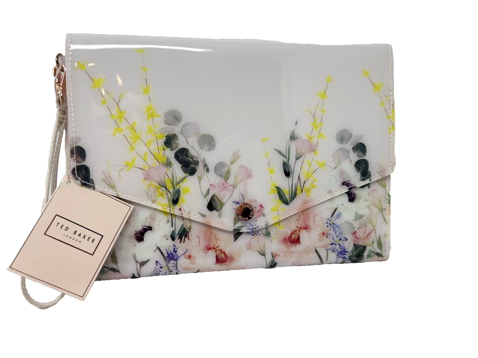 NWT Ted Baker Regina Elegant Envelope Pouch Nude Pink Purse 7&quot;H x 10&quot;W - $118.74