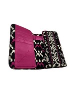 Vera Bradley Canterberry Magenta Zipper Wallet 5.5”x4.” Colorful ID Cred... - $45.32 CAD