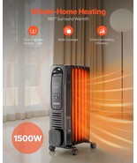 Electric Oil Filled Radiator 1500W Radiant Heater LED Screen Thermostat - €115,82 EUR