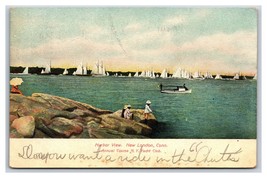 Boats on Harbor New London Connecticut CT 1908 UDB Postcard P23 - £3.87 GBP