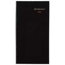 AT-A-GLANCE Fine Diary 2023 Weekly Monthly Diary Black Pocket  Weekly 72... - $16.82