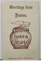 Greeting From Boston, Boston Baked B EAN Co 1906 Udb Postcard D2 - £5.85 GBP