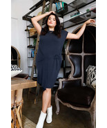 Plus Black Ribbed Front Wrap Lace Tie Detail Midi Dress - $23.31 CAD