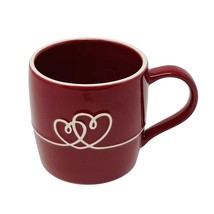 Starbucks Red Love Hearts Mug 2010 Bone China 12 Oz Tea Coffee Cup Valentines - $12.81