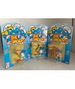 The Smurfs Vintage 1996 Poseable Figures ~ Smurfette, Handy & Baby Smurf IRWIN - $46.74