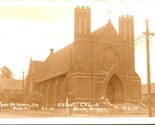 RPPC Sepia Bend Oregon OR Catholic Church UNP A4-15 Postcard - $39.16