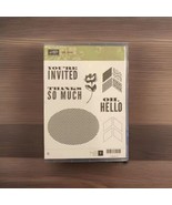 Stampin Up Rubber Stamp Set  Retired  Oh, Hello You’re Invited Thanks So... - $11.29