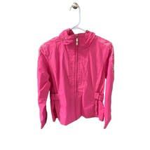 Zero Xposur Womens Size Small Windbreaker Hooded Jacket Coat Pink Spring adjusta - $19.79