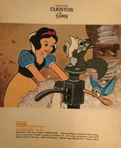 Vintage Spanish Disney Snow White Paperback Blancanieves 1972 - $270.66 MXN