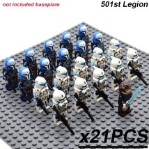 21pcs/set Anakin Skywalker Jango Fett Clone troopers Star Wars Wars Minifigures - £25.80 GBP