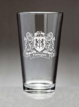 Finnegan Irish Coat of Arms Pint Glasses (Sand Etched) - £53.72 GBP