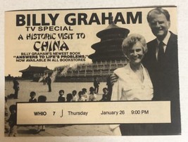 Billy Graham Special TV guide Print Ad Historic Visit To China  Tpa1 - £4.57 GBP