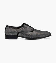 Stacy Adams Starleigh Rhinestone Plain Toe Slip On Black and Silver 25685-042 image 2