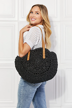 Justin Taylor C&#39;est La Vie Crochet Handbag in Black - £45.95 GBP