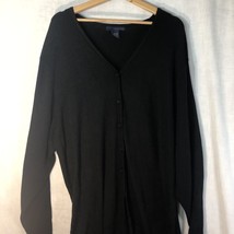 Venezia Size 26/28 Black Long Cardigan Sweater Acrylic - £19.46 GBP