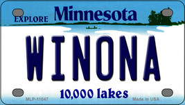 Winona Minnesota State Novelty Mini Metal License Plate Tag - £11.54 GBP