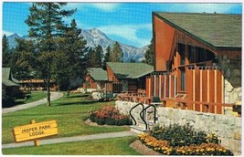 Postcard Jasper Park Lodge Lac Beauvert Pyramid Mountain Alberta - £2.32 GBP