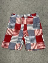FuntasiaToo Toddler Boys Adjustable Waist Red Multi Color Plaid Shorts S... - £8.43 GBP