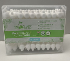 Sky Organics 100% Pure Organic Baby Cotton Swabs for Baby, GOTS Certified, 60 ct - £7.57 GBP