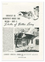 Print Ad Libbey-Owens-Ford Glass See Your Architect Vintage 1938 Advertisement - £9.65 GBP