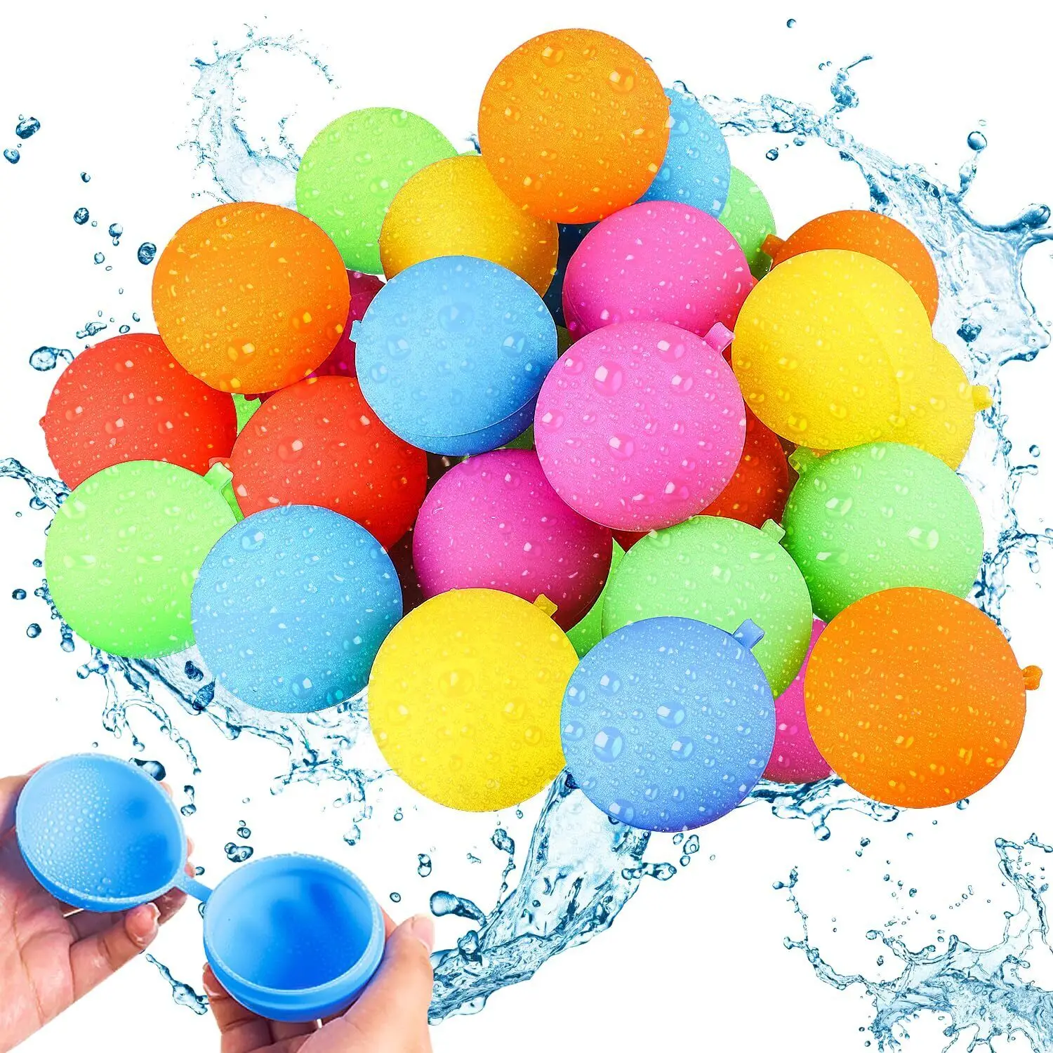 Water Balloons Pool Toys Reusable Water Bomb Splash Balls Beach Party Gam - £21.59 GBP+