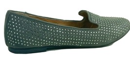 Bakers Womens Shoes Gray Rhinestone Studded Flats Loafers Slip On Size 7 - £9.70 GBP