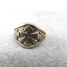 Vtg Phoenix Knifewing Ring Bell Trading Post Southwest Size 7 Sterling Silver 4g - $89.09