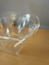 Vintage 70s 2-part Lucite "petal" ice bowl set image 2