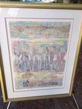 DANIELLE DESPLAN Original Vintage 1988 Modern Abstract Landscape Signed Framed - £376.67 GBP