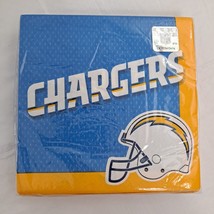 NFL San Diego Chargers Napkins designware Party Time Blue Yellow football 36 ct - £7.76 GBP