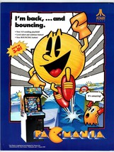 Pacmania Arcade Flyer Original 1987 Video Game Retro Art Pac-Man In 3-D ... - $34.68