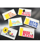 6) Crate &amp; Barrel Beer Sampler Appetizer Plates Set International Ale Di... - $667.10 MXN