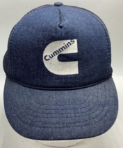 Vintage Cummins Hat Snapback Company Logo Denim Cap Diesel Engines Truck... - $37.39