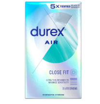 Durex Extra Thin, Transparent Natural Rubber Latex Condoms, Close Fit 10... - £38.43 GBP