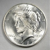 1923 Silver Peace Dollar CH UNC Coin AL593 - £53.97 GBP