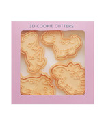 4pcs Dinosaurs Cookie Cutters Plunger Mold 3D DIY Biscuit Holiday Baking... - $7.69