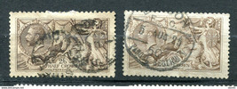 Great Britain 1913 seahorse Sc 173 &amp; 173a Used  11419 - $198.00