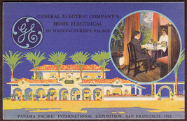 Panama Pacific Expo 1915 General Electric Home Postcard NM! - San Francisco - £9.79 GBP