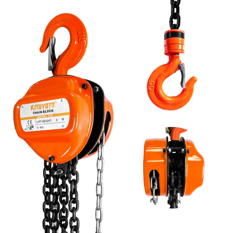 Chain Hoist 1100 Lbs Capacity 10 Ft，Hand Lift Chain Block 1/2 Ton G80 Ga... - $102.32