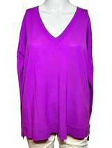 J.Crew Pull Over Sweater Size S Small Neon Purple Lightweight Casual Chi... - $21.80