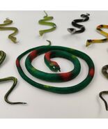 (6) 9&quot; Plastic PVC Realistic Colorful Toy Snakes &amp; (1) 27&quot; Flexible Snak... - €6,67 EUR