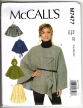 McCall&#39;s M7477 Misses L to XXL Sweater Wraps and Ponchos Sewing Pattern - $13.91